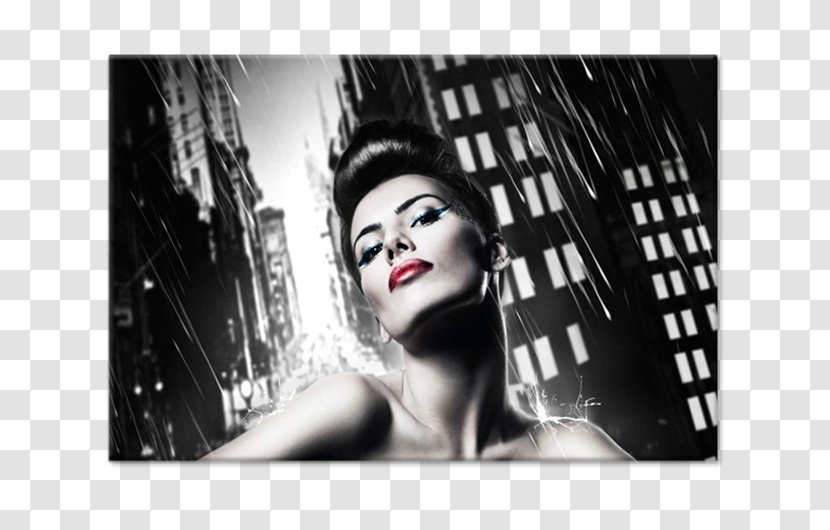 Black And White Woman Photography Red Transparent PNG