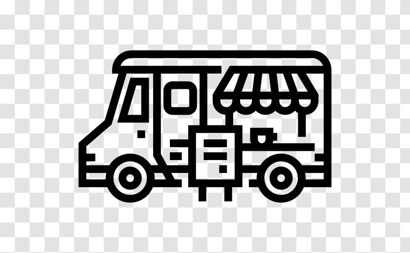 Car Food Truck - Black And White Transparent PNG
