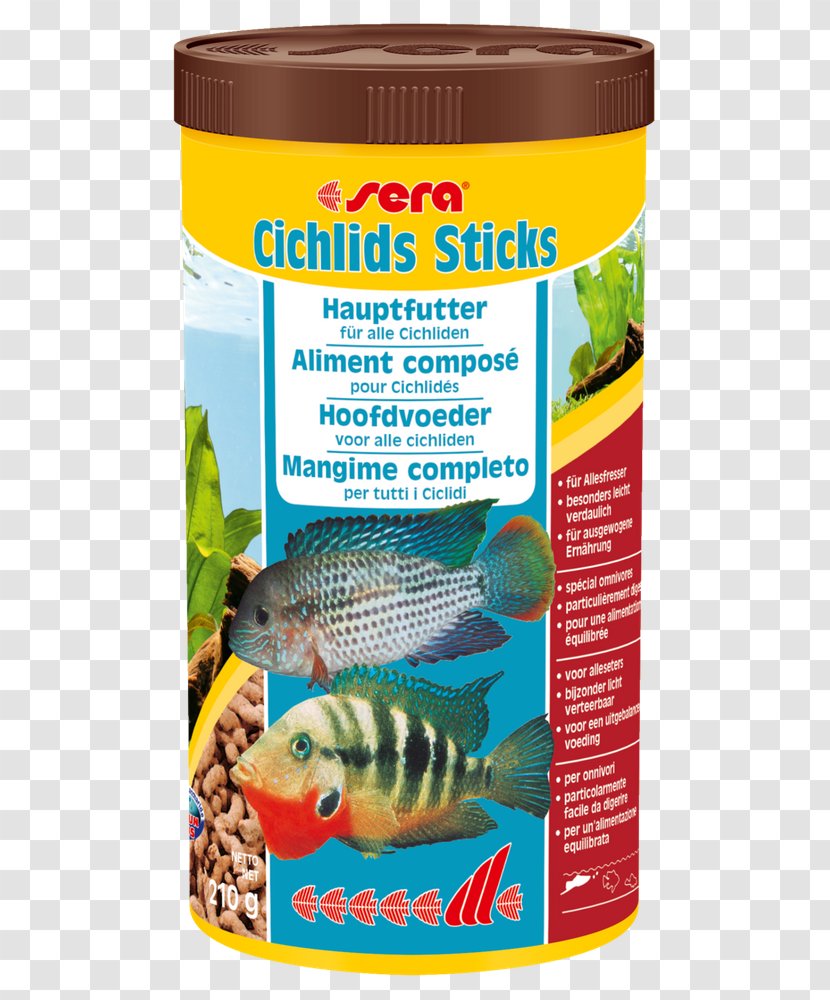Sera Cichlids Sticks Fish Food Cichlid Red XL Granured Color Pellets - Aquarium - 99 Minus 50 Transparent PNG