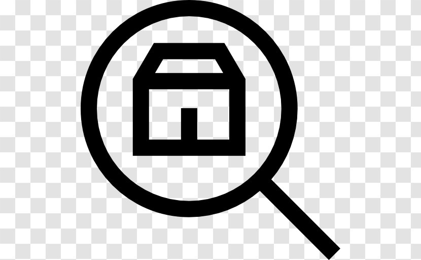 Building Magnifying Glass Real Estate - Black And White Transparent PNG
