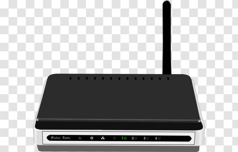 Wireless Router DSL Modem Clip Art - Electronics Accessory Transparent PNG