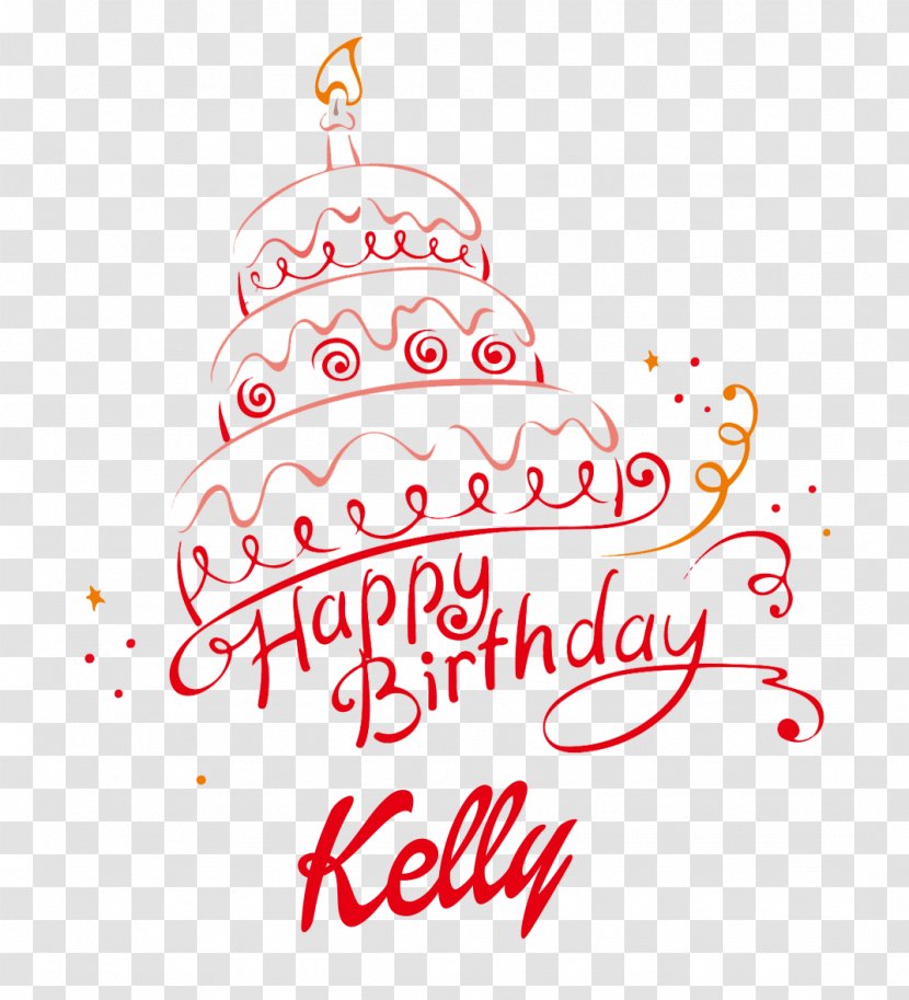 Birthday Cake Greeting & Note Cards Happy Wish - Christmas - Kelly Transparent PNG
