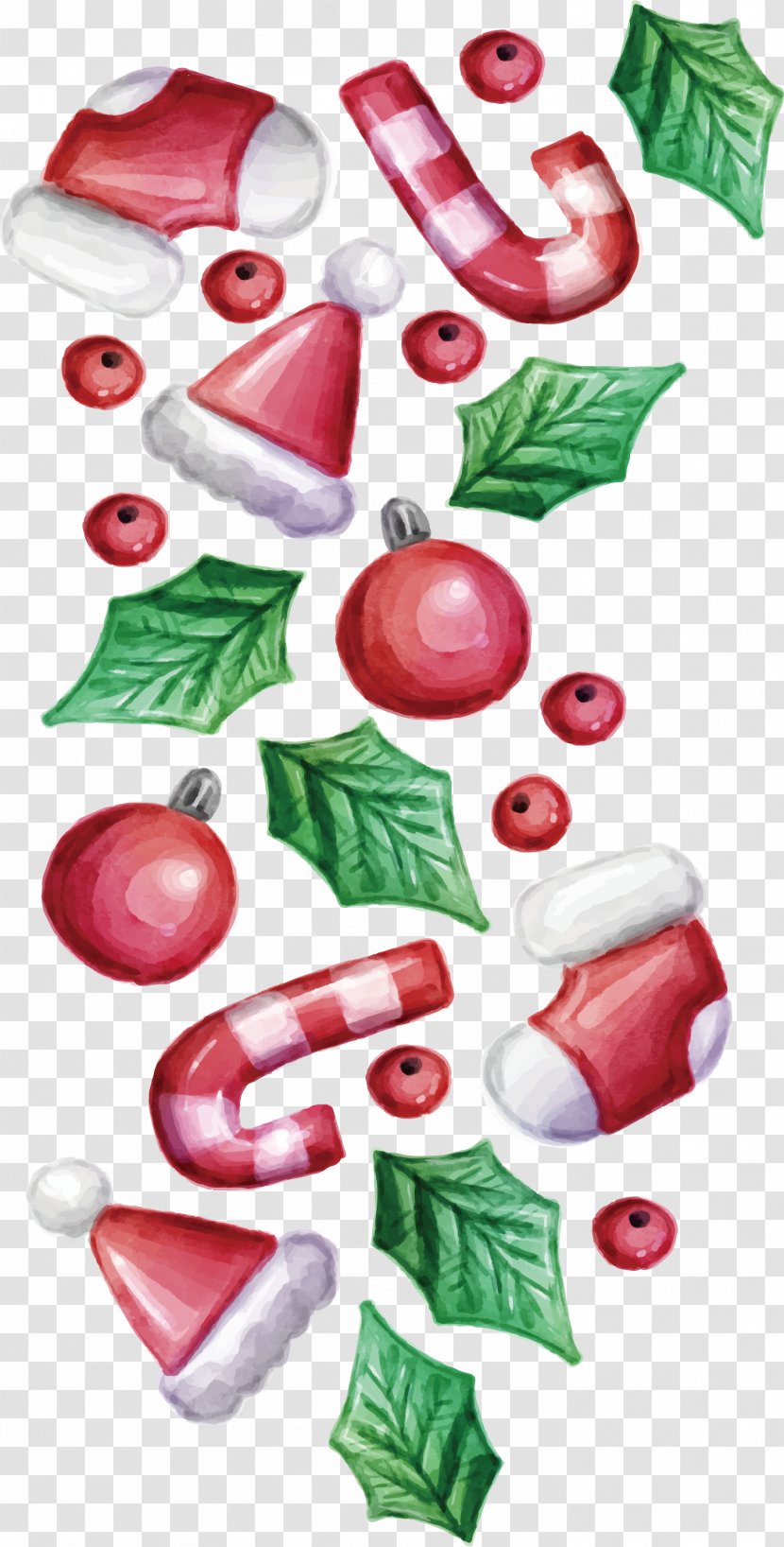 Christmas Watercolor Painting Icon - Radish - Pattern Transparent PNG