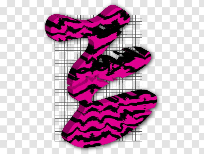 Shoe Pink M RTV Font - Magenta - Cute Zebra Transparent PNG