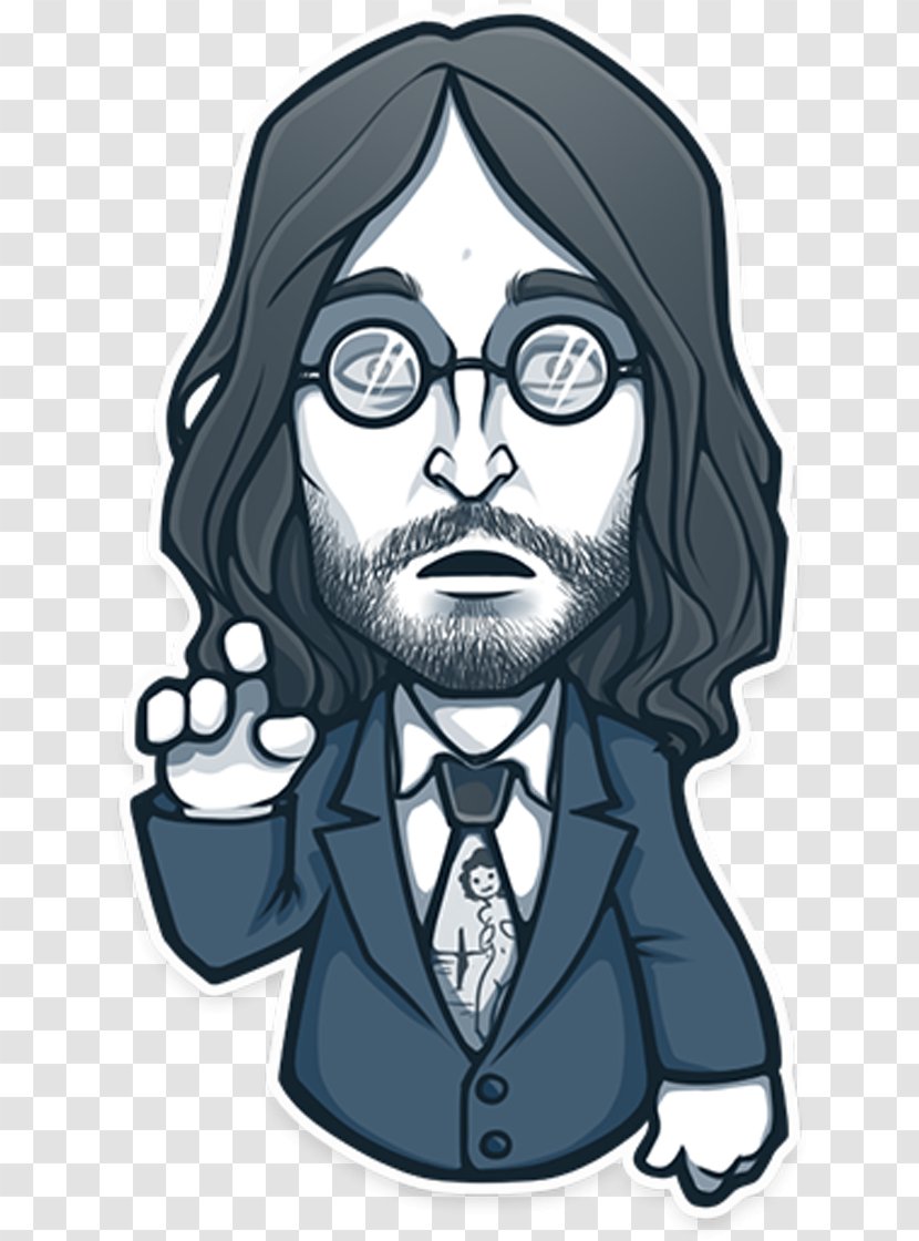 Telegram Sticker Great Minds See Yourself As God Sees You Advertising - Facial Expression - John Lennon Transparent PNG