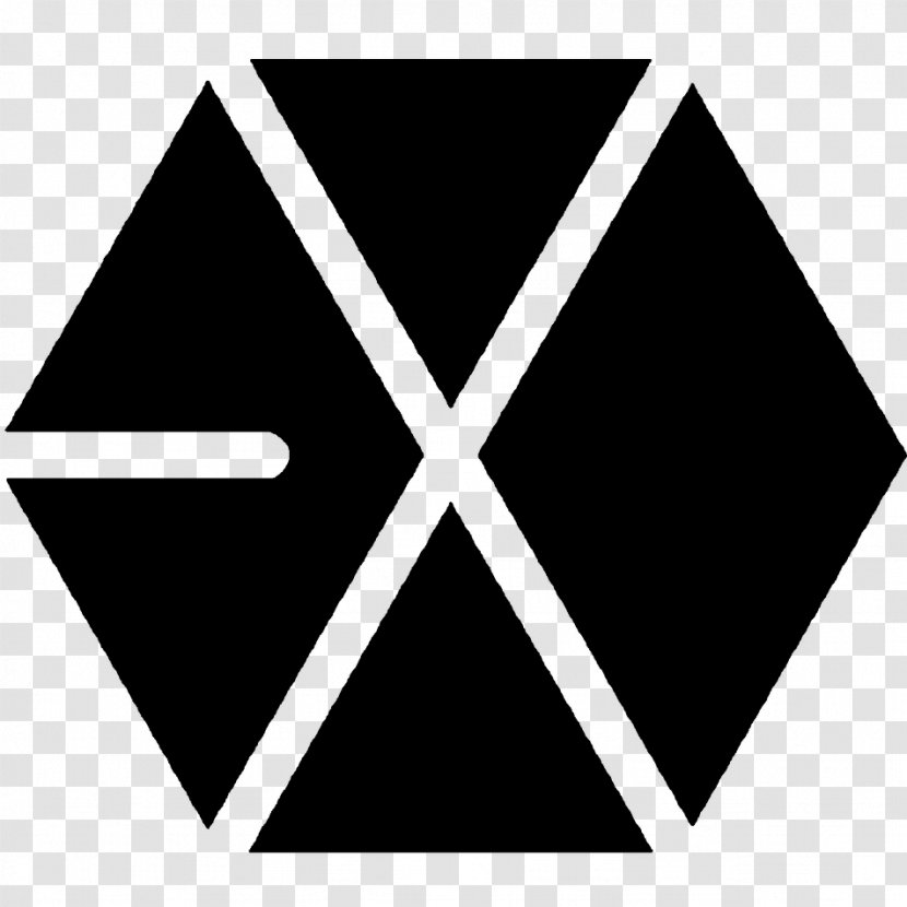 EXO K-pop Logo XOXO Growl - Area - Monochrome Transparent PNG