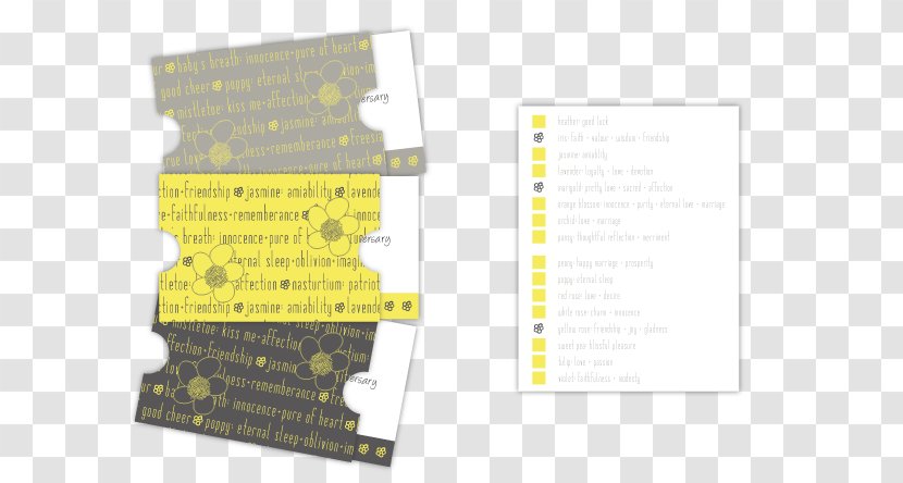 Paper Font - Yellow - Hand Drawn Cards Transparent PNG