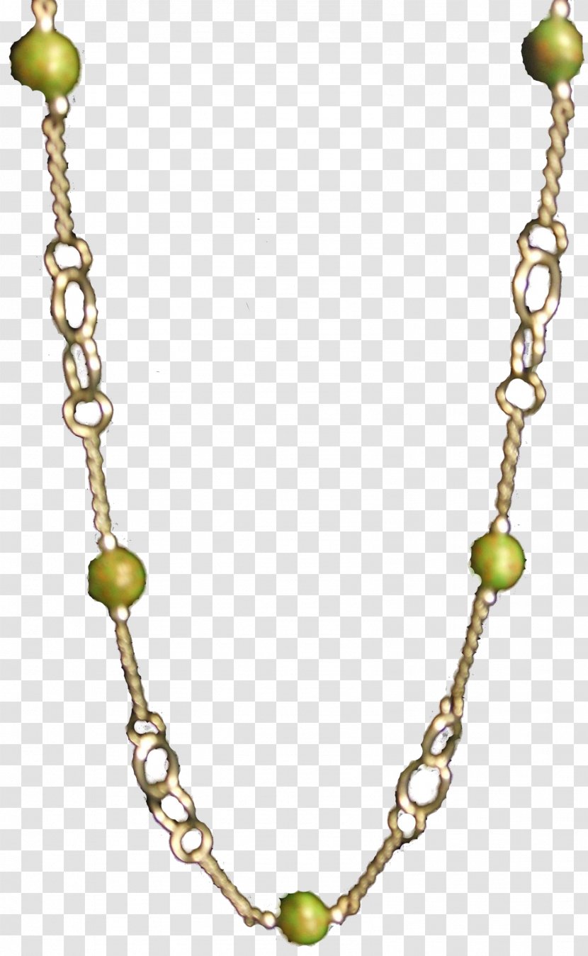 Necklace Jewellery Bead Rope Chain Colored Gold - Silver Transparent PNG
