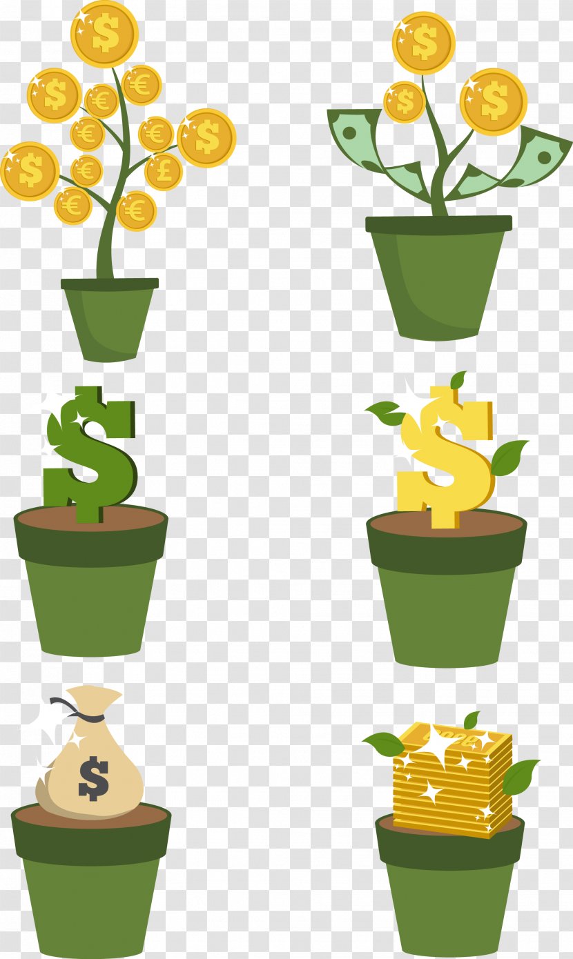 Investment Gold Coin Icon - Planting Picking Coins Transparent PNG