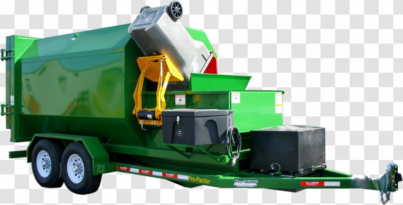 Compactor Machine Waste Garbage Truck Trailer - Tractor Transparent PNG
