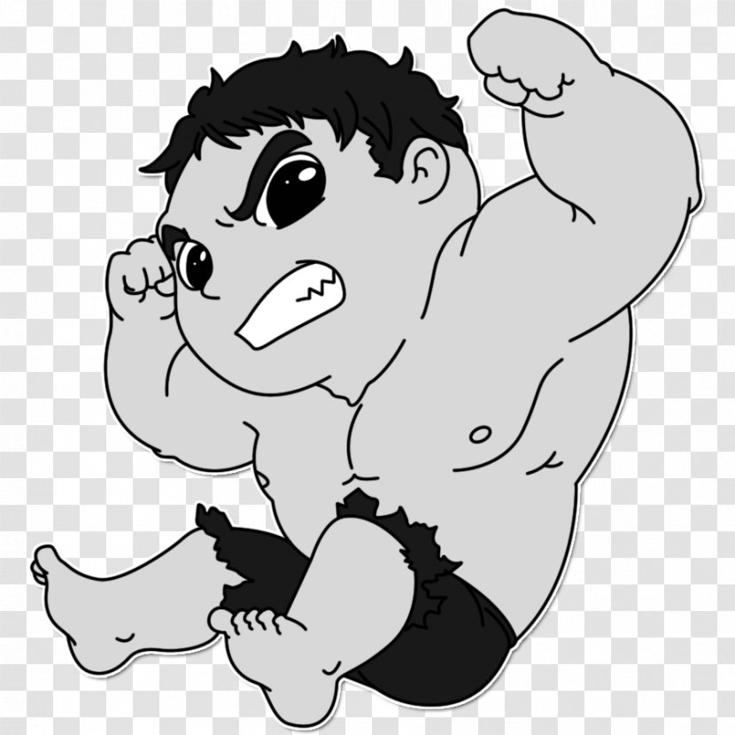 Hulk Line Art Clip - Silhouette - Vector Transparent PNG