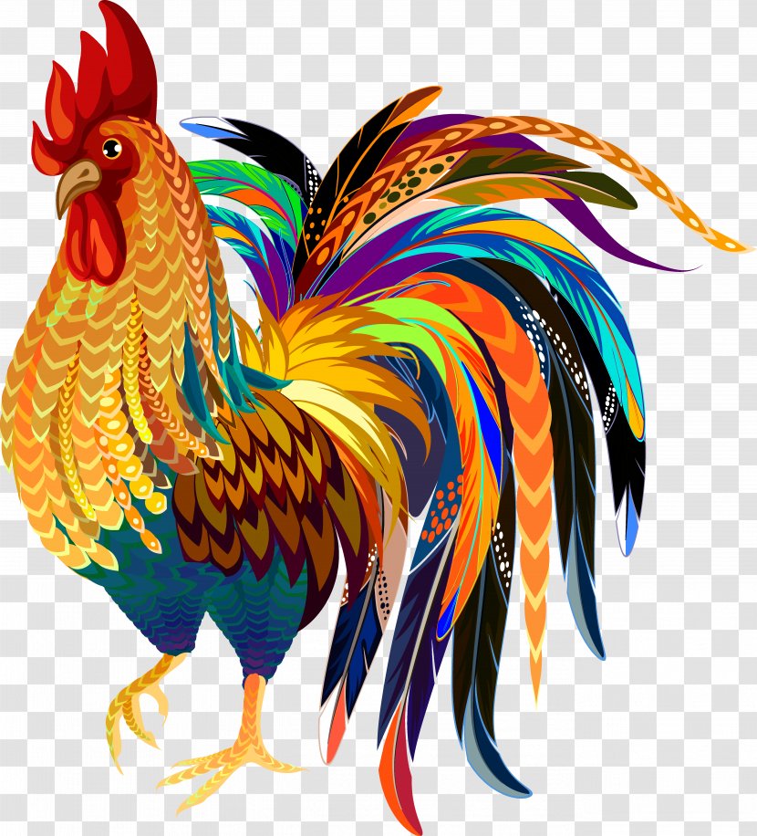 Chicken Chinese New Year Rooster Astrology - Feather - Cock Transparent PNG