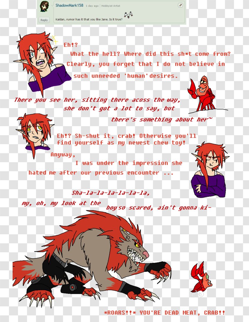 Canidae Comics Character Clip Art - Red - Sebastian Ariel Transparent PNG