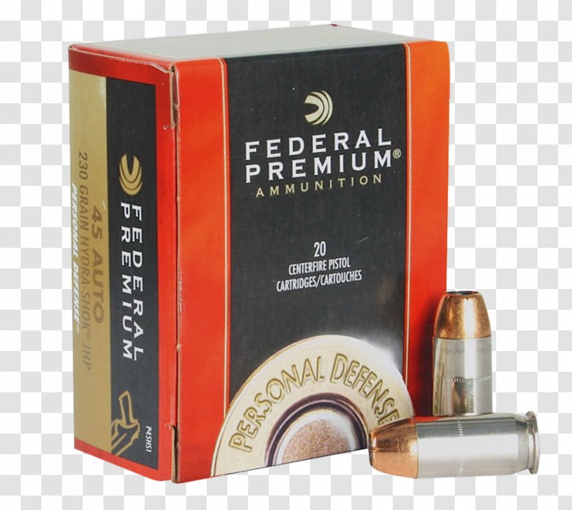 Hydra-Shok .45 ACP Ammunition Cartridge Hollow-point Bullet - Expanding 45 Transparent PNG