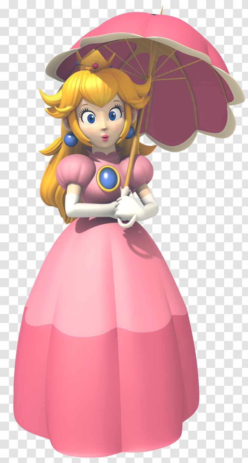 Super Princess Peach Paper Mario Daisy - Frame - Parasol Transparent PNG