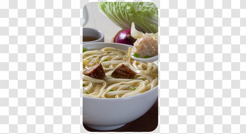 Udon Carbonara Vegetarian Cuisine Spaghetti Capellini - Italian Food Transparent PNG