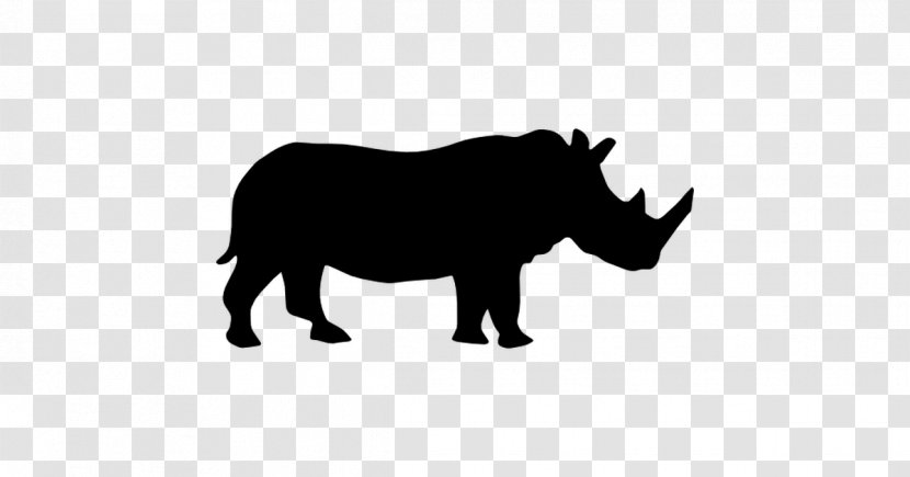 Black Rhinoceros Silhouette White - Child Transparent PNG