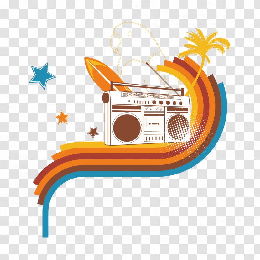 Beach Illustration - Logo - Radio Creative Graffiti Transparent PNG
