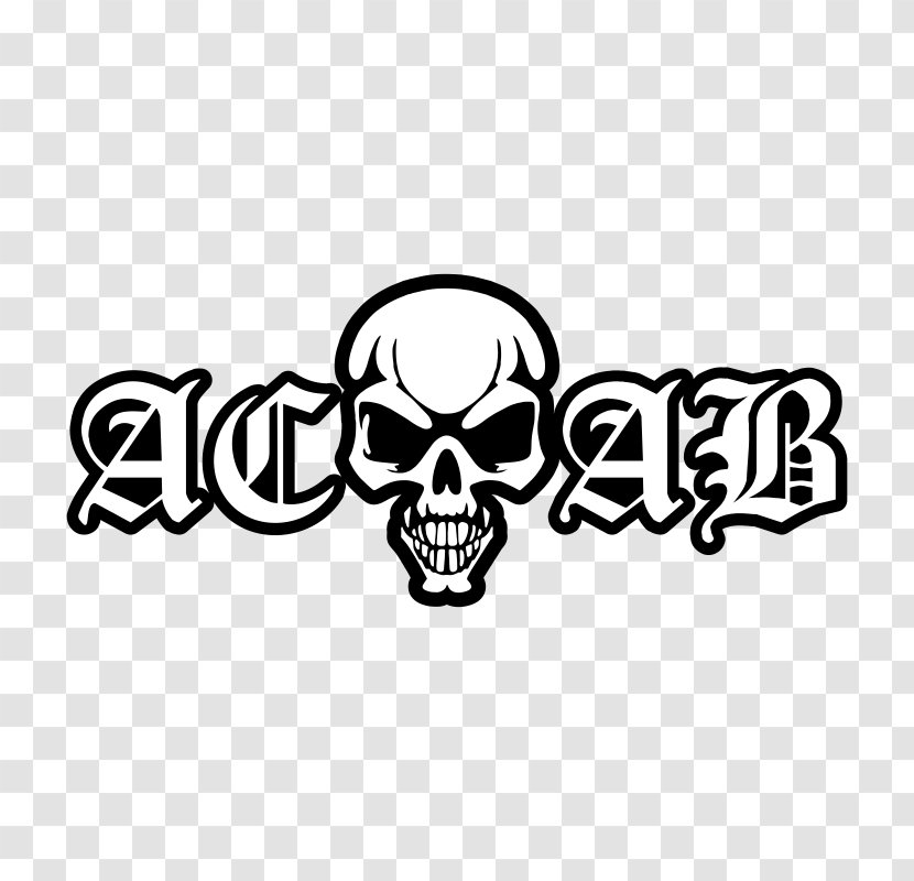 A.C.A.B. Tattoo Police YouTube - Black And White - Acab Transparent PNG