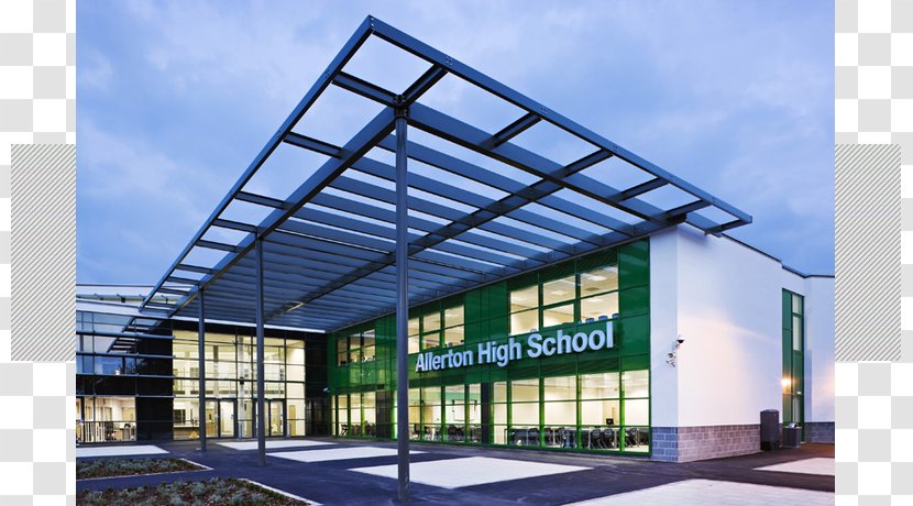 Allerton High School Architecture National Secondary Roof - Technology Stripes Transparent PNG