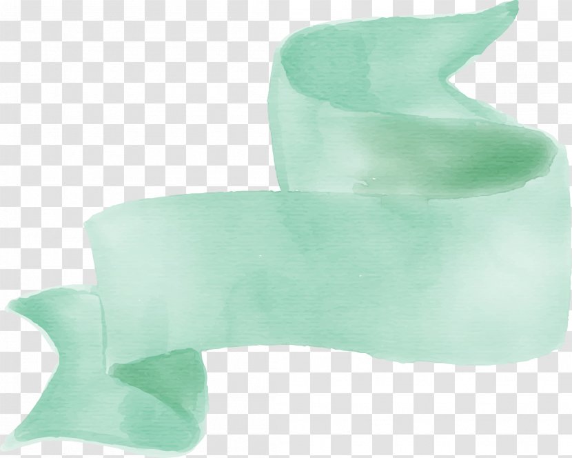 Green Turquoise - Vector Hand Painted Satin Transparent PNG