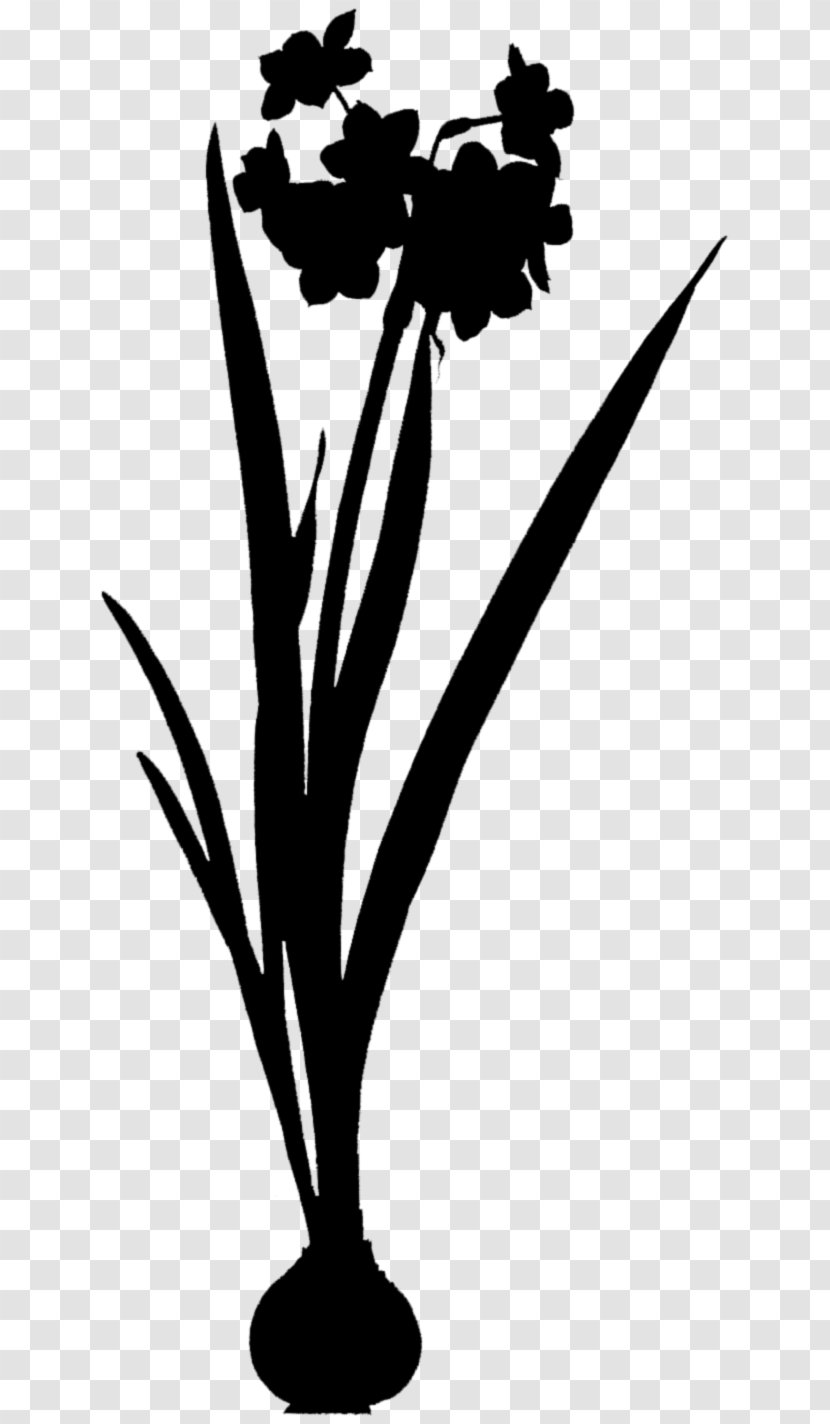 Flower Plant Stem Leaf Clip Art Silhouette - Monochrome Photography Transparent PNG