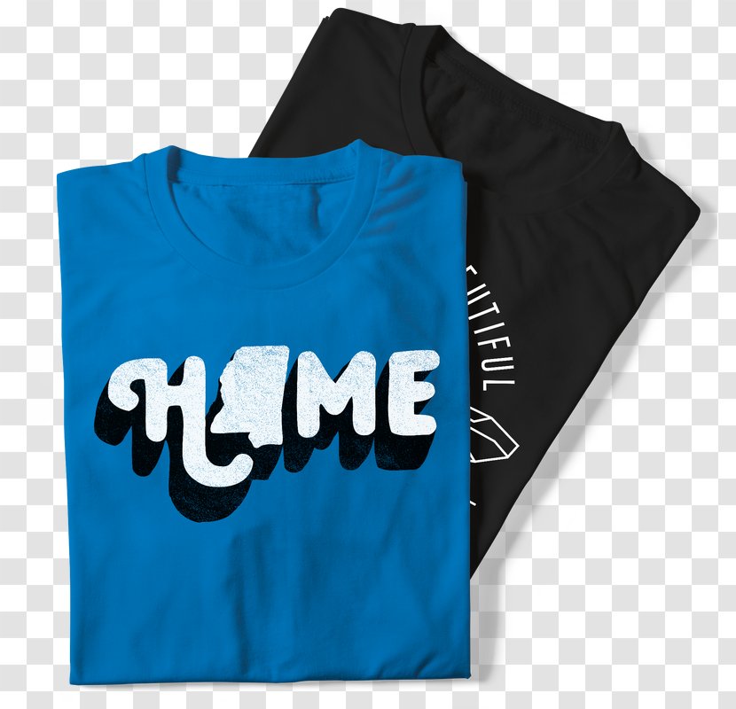 T-shirt Logo Sleeve Font - Blue Transparent PNG