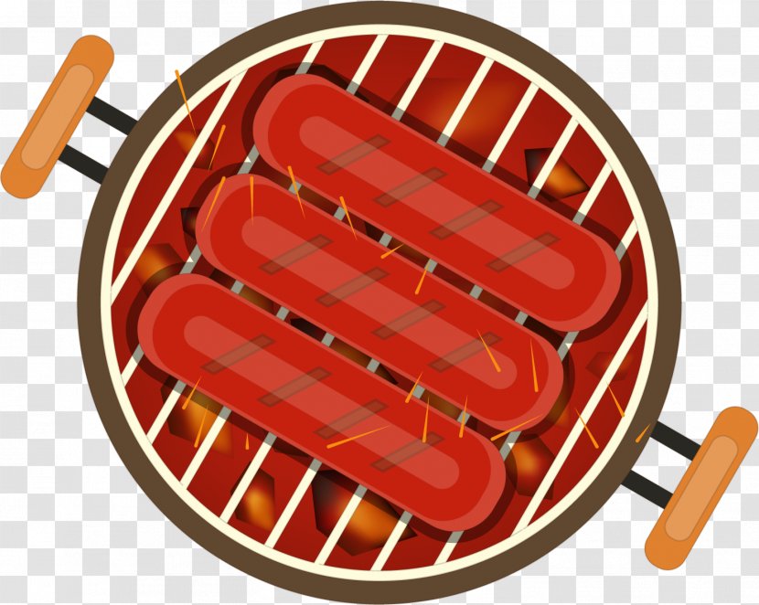 Sausage Barbecue Illustration - Food - Cartoon Delicacy Transparent PNG