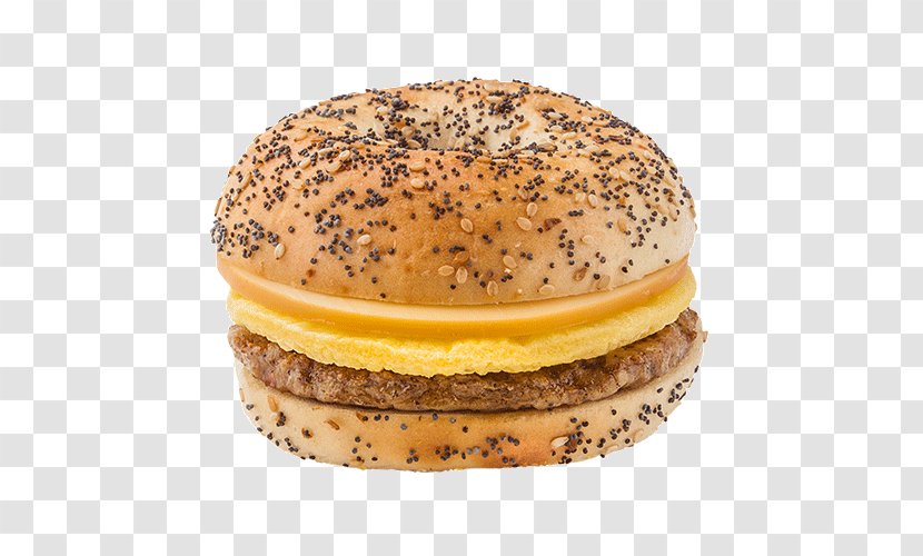 Cheeseburger Breakfast Sandwich Bagel Bacon, Egg And Cheese - Everything Transparent PNG