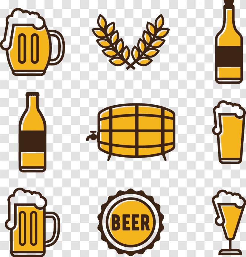 Beer Drawing Computer File - Brand - Vector Hand-drawn Cartoon Icon Transparent PNG