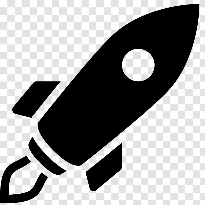 Rocket Launch - Black And White - Icon Transparent PNG