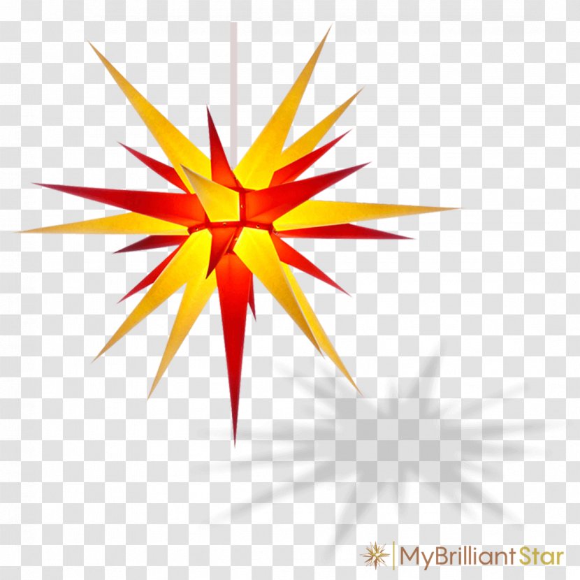 Paper Moravian Star Yellow Church Red - Tree - Spring Promotion Transparent PNG