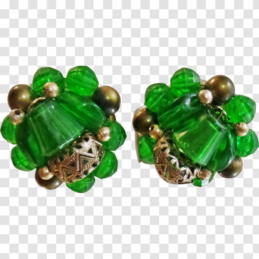 Emerald Earring 1950s Bead Christmas Ornament - Beadwork Transparent PNG
