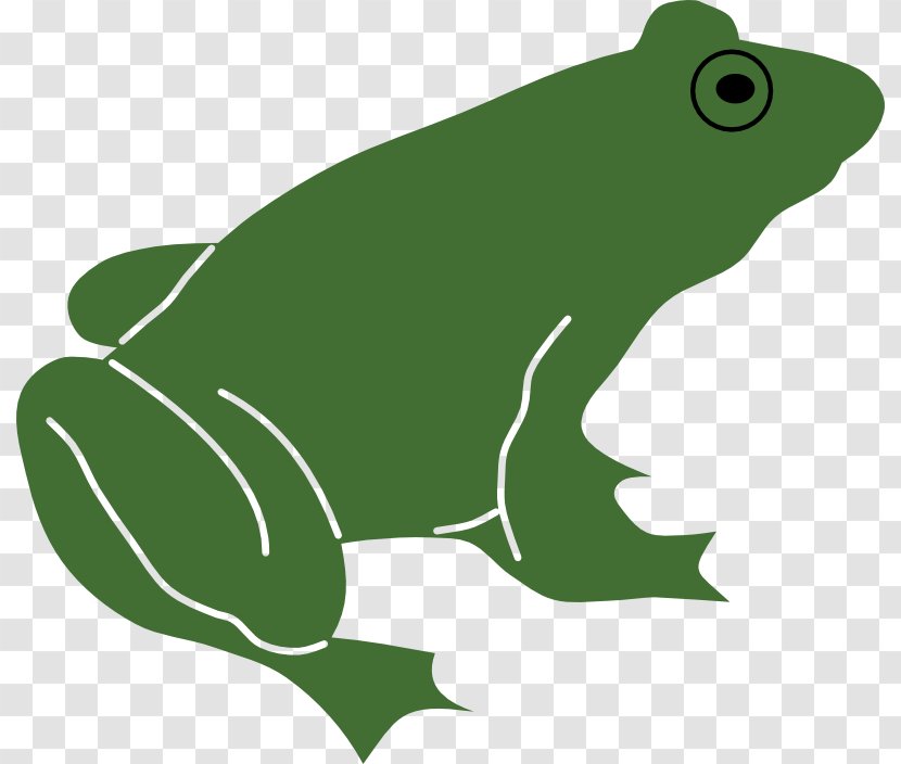 Frog Silhouette Royalty-free Clip Art - Green - Cartoon Bullfrog Transparent PNG