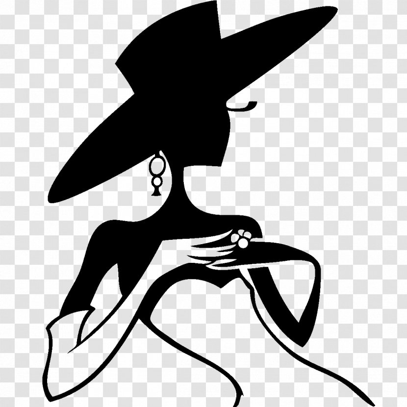 Woman With A Hat Silhouette - Fictional Character Transparent PNG