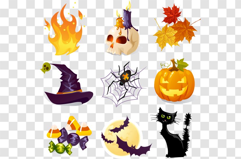 Halloween Clip Art - Vector Icons Transparent PNG