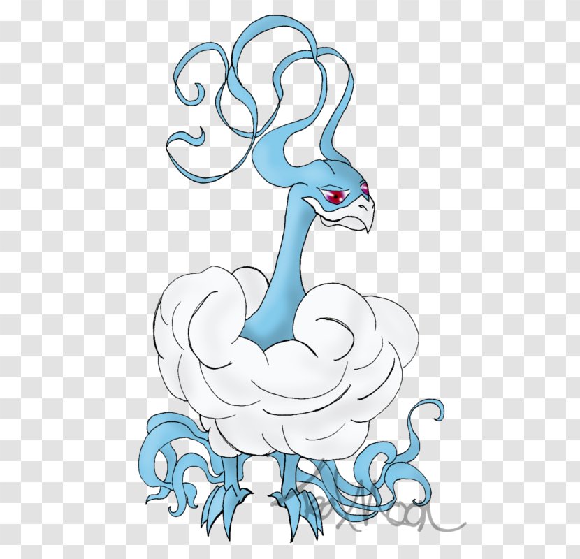 Line Art Beak Cartoon Clip - Character - Pokemon Altaria Transparent PNG