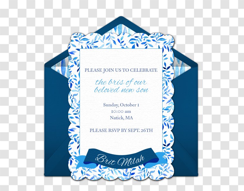 Wedding Invitation Brit Milah Judaism Infant Enrique - Punchbowlcom Transparent PNG