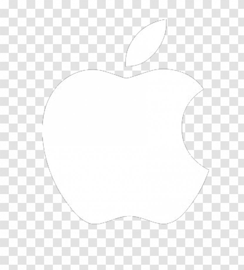 White Line Font - Black And - Apple Logo Transparent PNG