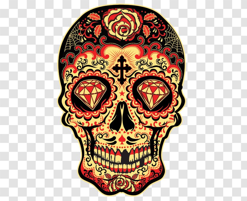 Calavera T-shirt Day Of The Dead Human Skull Symbolism Transparent PNG