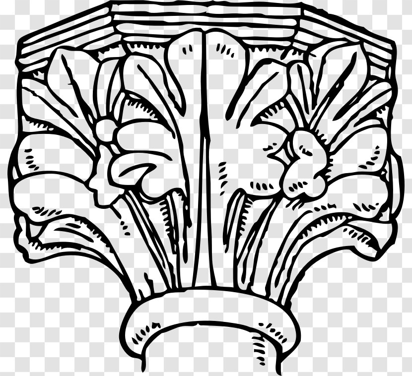 Gothic Art Architecture Clip - Greek Architectural Pillars Decorated Background Transparent PNG