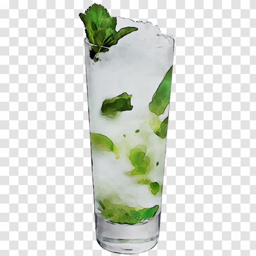 Mojito Rickey Rebujito Vodka Tonic Bacardi Cocktail - Highball Glass - Nonalcoholic Drink Transparent PNG