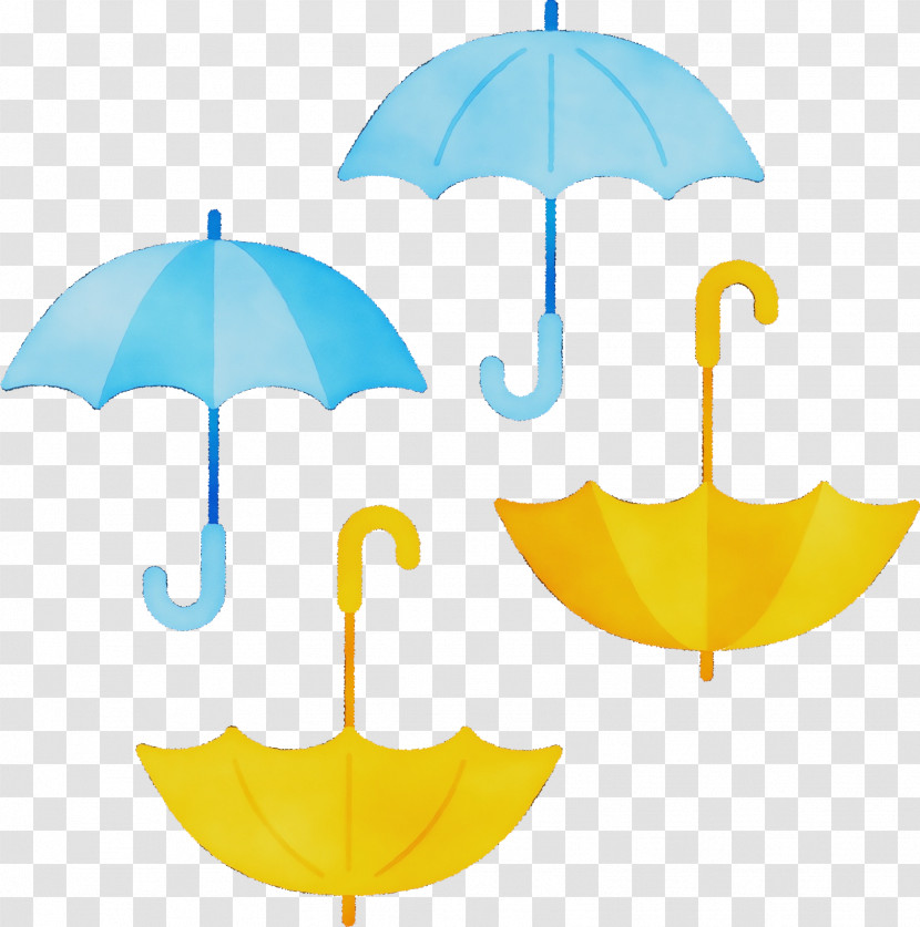 Umbrella Yellow Line Transparent PNG
