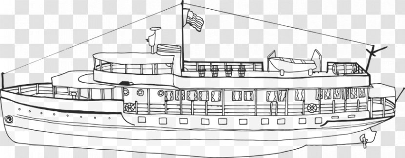 Sailing Ship Water Transportation Boating Line Art - Mode Of Transport - Lyndon Baines Johnson Day Transparent PNG