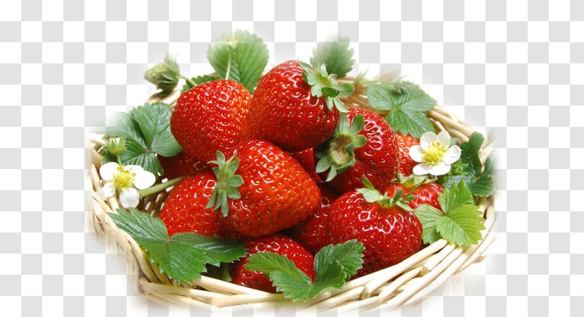 Food Fragaria Auglis Vegetable Nutrition - Ingredient - Strawberry Basket Transparent PNG