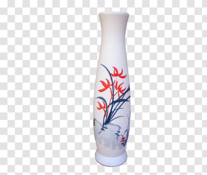 Vase Chinese Painting Porcelain Blue And White Pottery - Feng Shui Transparent PNG