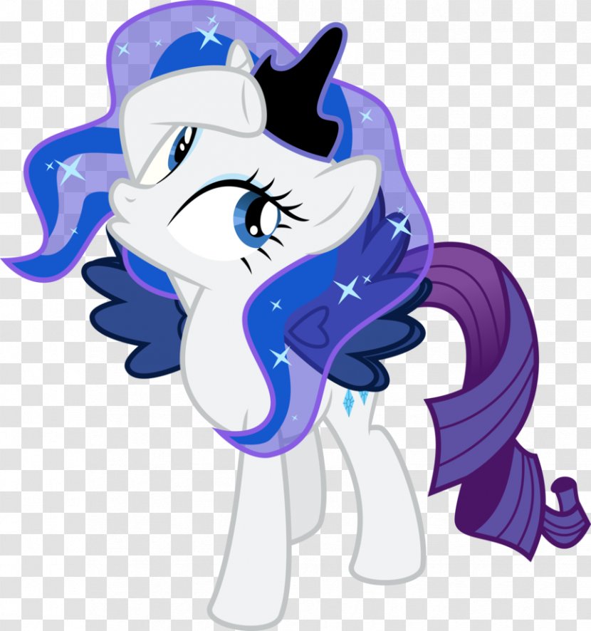 Rarity Pony Princess Celestia Luna Cheerilee - Silhouette - Blue Transparent PNG