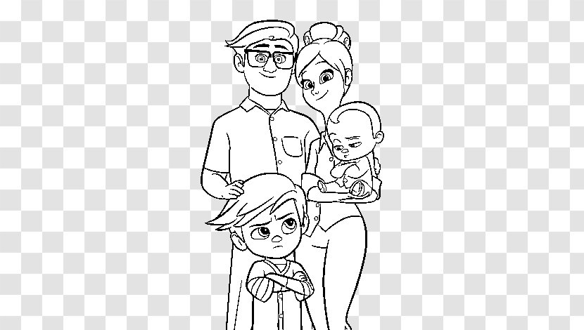 Coloring Book Child Infant The Boss Baby Family - Flower Transparent PNG