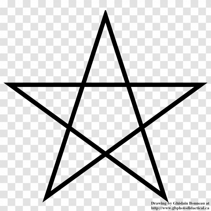 Book Of Shadows Wicca Pentagram Paganism Symbol - Black And White Transparent PNG