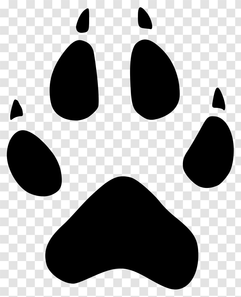 Dog Coyote Animal Track Cougar Clip Art - Black - Tracks Vector Transparent PNG